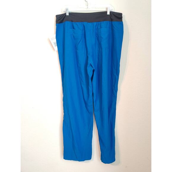 Wonderwink Easyfit Women 2X Tall Blue Elastic Waist Pull on Scrub Pant Nurse NEW - Picture 3 of 6